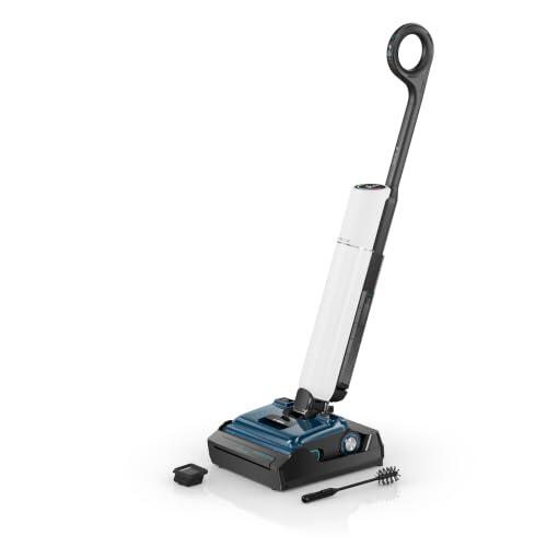 Bosch Fregona aspiradora eléctrica 2 en 1, BHF41WS, sin Cable, Blanco | Aspira y friega de una pasada, autolimpieza, sistema antienredos de pelo.