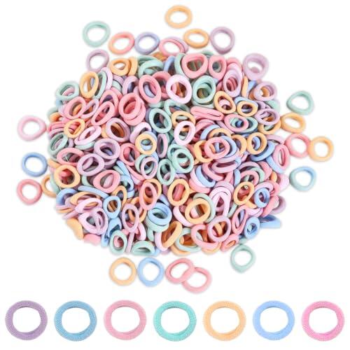 IGXX Gomas para el pelo de bebé, 500 unidades, sin costuras de algodón multicolor, para niñas y niños pequeños