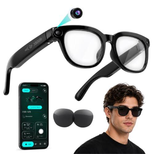 mllkp AI Smart Glasses con Cámara, gafas de traducción para ciclo de conducción
