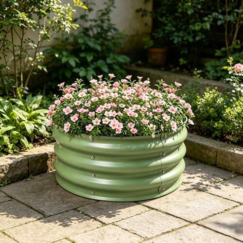 Cultiva con Estilo: Todo sobre la Jardinera Redonda TFGXUE de Metal