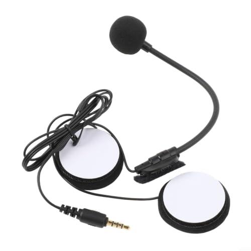 Kit de micrófono para altavoces de casco para motocicleta, transmisión de voz para medios cascos, almohadilla de esponja de 77 cm, cable para montar (B)