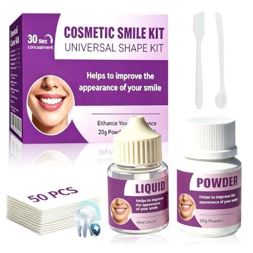 Composite Dental, Cemento Dental, Pegamento Dental | Kit de Reparación Dental Temporal, para Corona y Puente