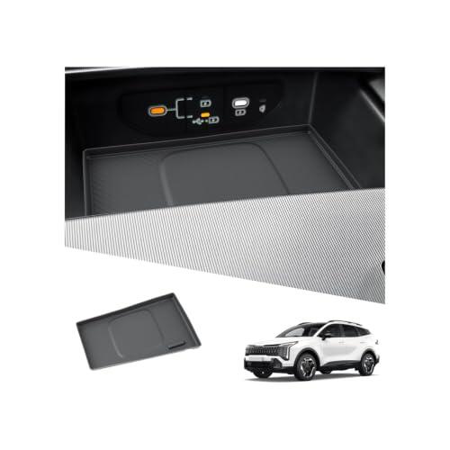Rueda compatible con Kia Sportage NQ5 2026 2027 Tapa para Pad de Carga para Consola Central, Alfombrilla de Almacenamiento de Silicona de la Consola Alfombrilla Antideslizante Sportage Accesorios