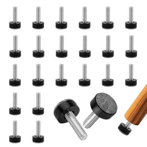 24 PCS Tornillos Deslizantes de Fieltro Deslizadores de Fieltro M6 Roscados
