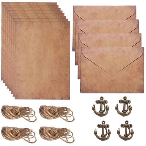 El encanto de escribir a mano: Descubre el set de papelería vintage con temática marinera