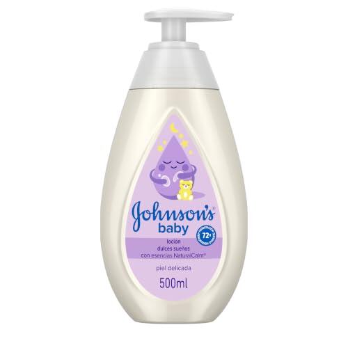 Johnson´s Baby Crema Líquida Dulces Sueños para piel delicada 500 ml | Crema hidratante bebé, Esencias NaturalCalm, pH equilibrado, rutina de sueño mejorada, testado por pediatras y dermatólogos