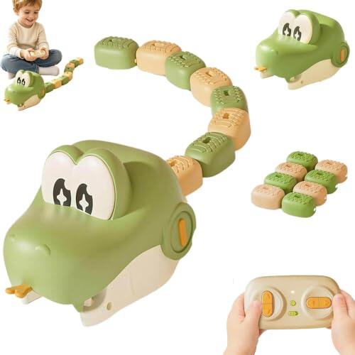 YOZO Magnetic Snake Game Toy Eating Itself,Remote Control Snake Toy,Sound Light (A)