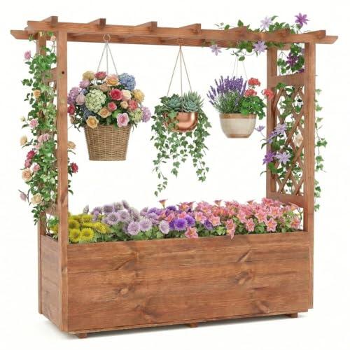 Cultiva con Estilo: Todo sobre la Jardinera Elevada GOPLUS de Madera