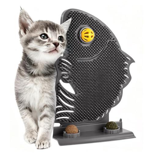 Groomer Esquinero para Gatos Rascador Esquinero con Forma de y Masaje para