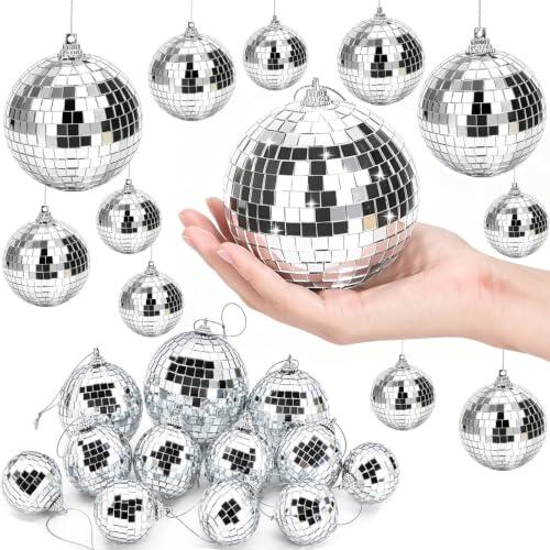 Ilumina tus eventos: Set de 12 bolas de discoteca en cuatro tamaños