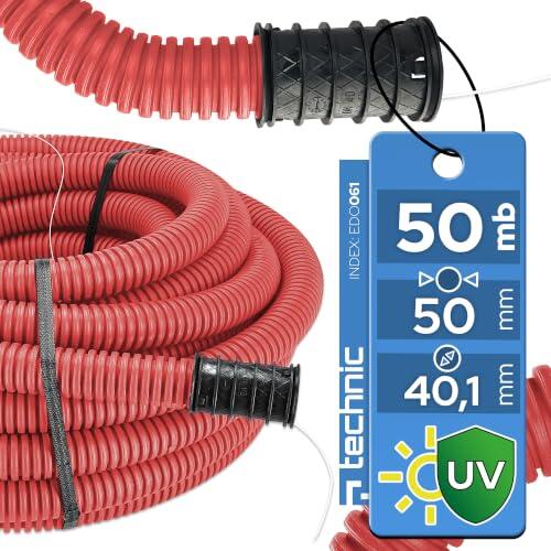Protección y seguridad para instalaciones eléctricas subterráneas: Tubo corrugado flexible de 50 mm