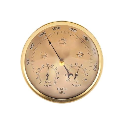Guía definitiva para entender el tiempo: Barómetro de pared con termómetro integrado