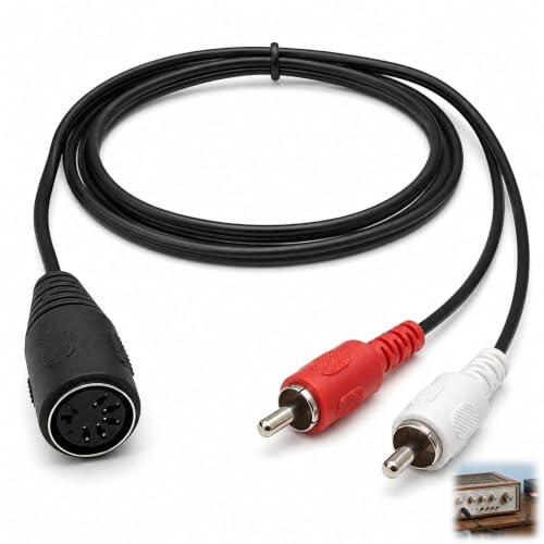 Conecta tu equipo clásico y moderno con este cable adaptador DIN a RCA