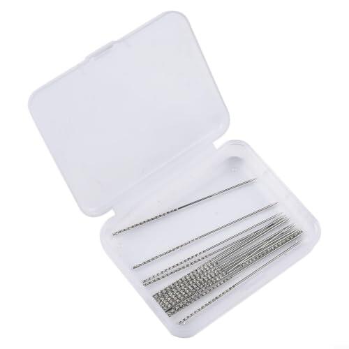 Snag Nab It - Agujas (15 unidades, 6 cm, tono plateado) | Repara enganches en los tejidos, elimina las rebabas fácilmente, construcción de metal, juego de 15 piezas, acabado plateado