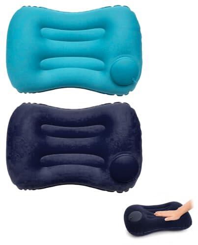 Descanso portátil: Análisis completo del set de 2 almohadas hinchables GVOXIS para camping y viajes