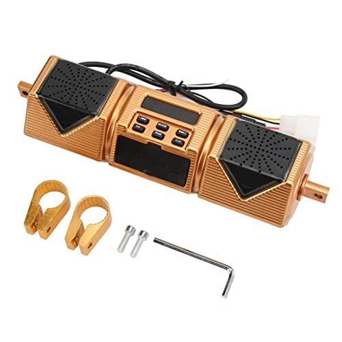 Keenso Altavoz para Motocicleta, de Audio de Metal ABS 12V 2 X 5W for Motos