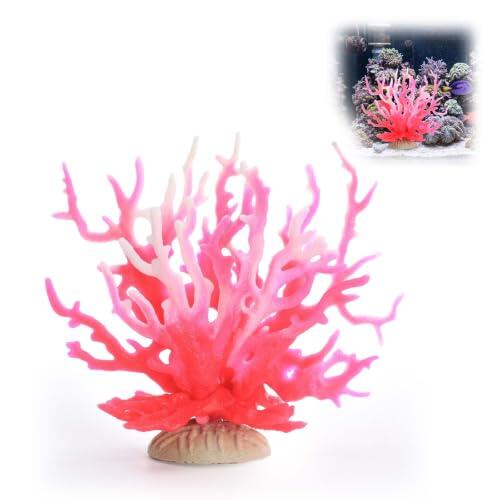 17x6.5x14.5cm Decoración de Acuario de Coral Artificial,Decoración de Acuario de Coral Artificial,Adorno Coral Realista,Coral de plástico,Decoración pecera Coral,Adecuado para acuarios pequeños