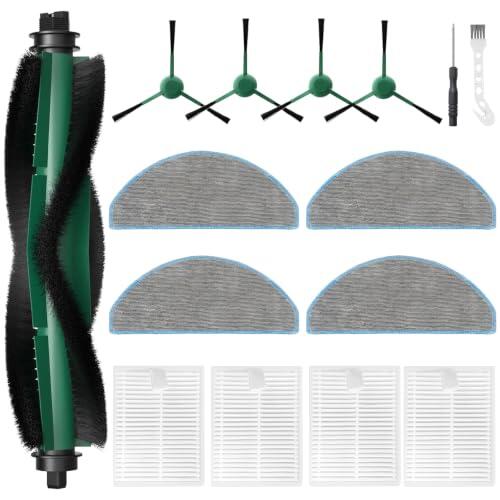 Accesorios de Repuesto para iRobot Roomba 105/104 Combo,104 Vac,Combo 2 Essential,Combo Essential Y0112/Y0110/Y0140/Q0120/Q011/Q052 Robot Aspirador,1 Cepillo,4 Toallita,4 Filtros,4 Cepillos Laterales