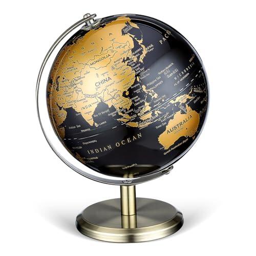 Elegancia y Geografía: El Globo Terráqueo Dorado que Eleva la Decoración de Interiores