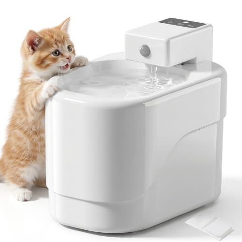 Fuente para Gatos sin Cable: Bebedero Gatos con Sensor de Movimiento