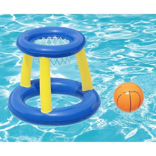 Diviértete al máximo en el agua con el set de voleibol inflable para piscina