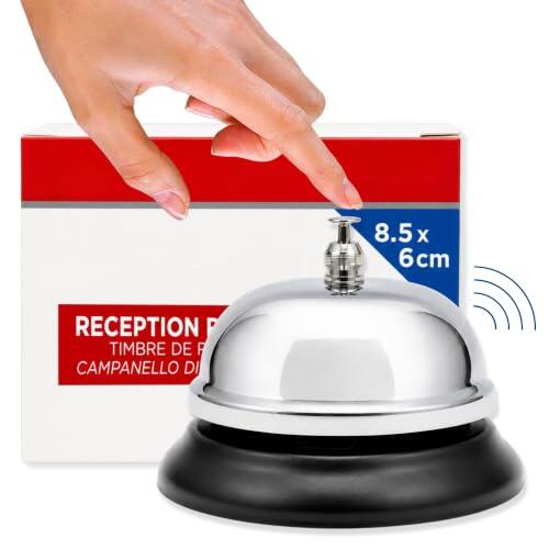 Optimice la atención al cliente con el timbre de recepción metálico