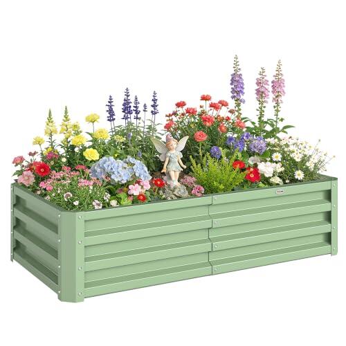 Cultiva tu propio huerto urbano con la cama de jardín elevada Outsunny de 216L