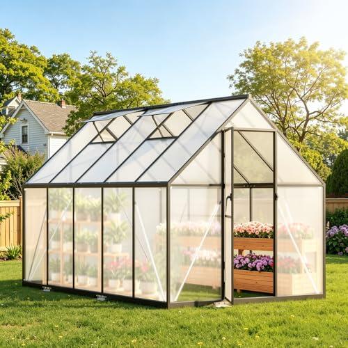 Cultiva tu propio huerto en casa con el invernadero de aluminio Jaxguom de 4,7 m²