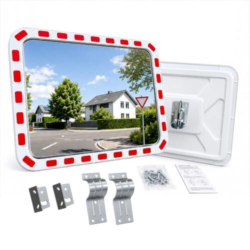 Maximiza la seguridad vial: Análisis del espejo convexo rectangular Relaxdays de 60x80 cm