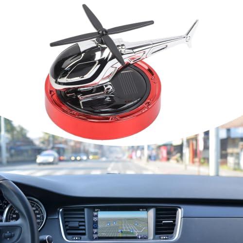Difusor Solar Helicópedo Giratorio para Coche Aroma(Red)