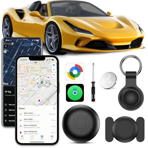 GPS Coche Localizador,Localizador GPS para Coche sin Suscripción (Negro)