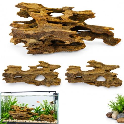 FuYelng 3 Piezas Decoración Acuario Madera Grandes tronco acuario 5-30cm | Troncos Naturales Decorativas Belleza Natural para Acuarios, para Paisajismo Acuático y Decoración Reptile