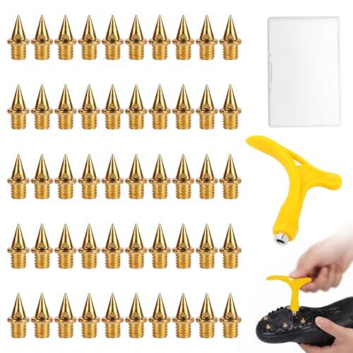 Optimiza tu rendimiento en pista: Kit de 50 clavos de acero para zapatillas de atletismo