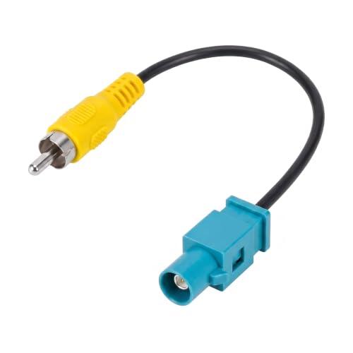 Adaptador FAKRA a RCA Cámara de Marcha Atrás Compatible con Mercedes, Ford | Conector RCA Hembra a FAKRA Hembra Verde, 20 cm, Montaje en Autorradio, Compatible con Volkswagen, Jaguar y Land Rover