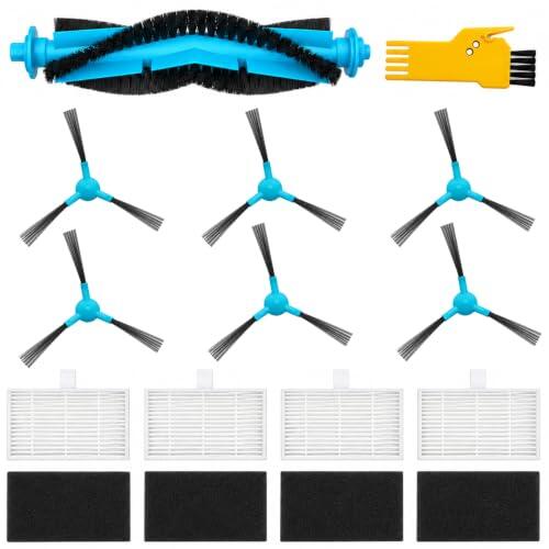 Juego de Accesorios Recambios para Conga 2499 Ultra Home Advanced | 12 Piezas 1 Cepillo Rodillo Central 6 Laterales 4 Filtros 1 Cepillo de Limpieza para Conga 2499 Ultra X-Treme Robot Aspirador