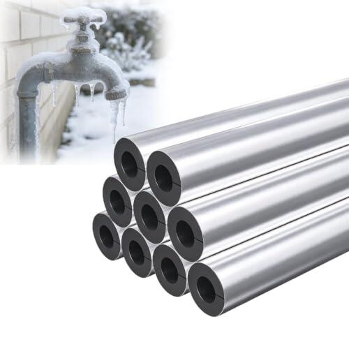 Aislante Tubo para Exteriores, Coquilla de Espuma Aluminio Autoadhesiva
