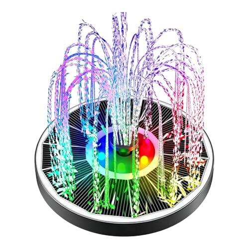 Transforma tu jardín con la fuente solar flotante Gettimore y su iluminación LED
