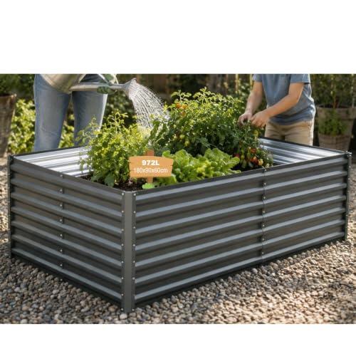 Cultiva como un experto: análisis del bancal elevado Soontrans de acero galvanizado