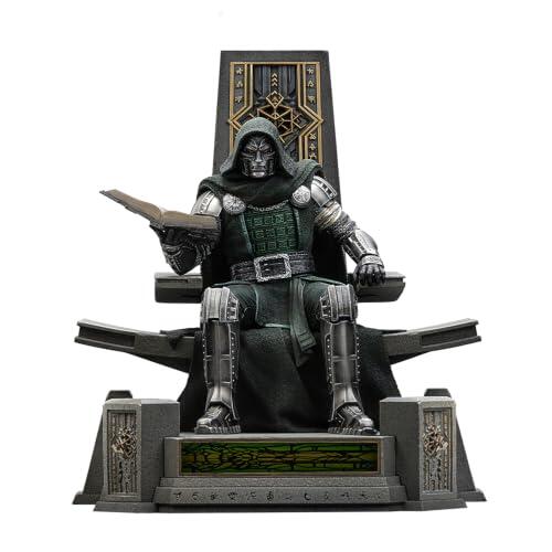Iron Studios Estatua Doctor Doom en Trono Avengers Doomsday Art Scale 1/10 | Estatua de colección pintada a mano, licencia oficial, 22,4 cm de altura