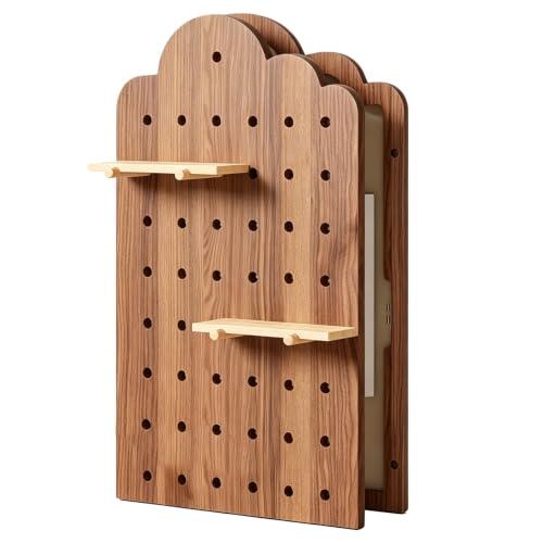Optimización de Espacios: Panel de Acceso de Madera Maciza con Estantes