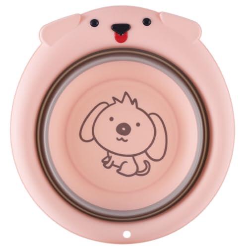 Lavabo Plegable Infantil Dibujos Animados, Plástico Rosa