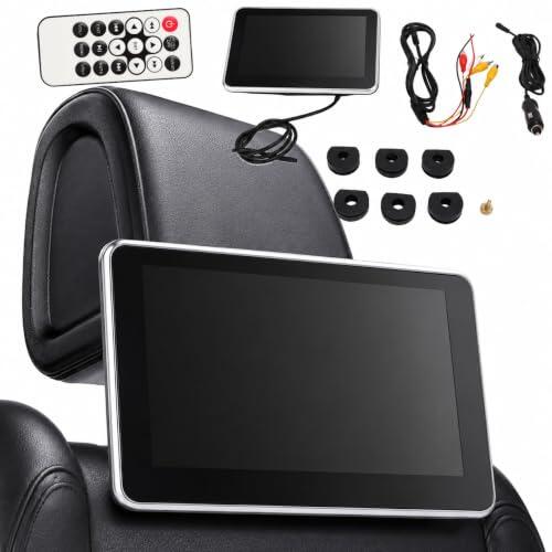 LISTaRSw TV Portátil Coche 10.1" Monitor Reposacabezas Vídeo 4K 1PCS