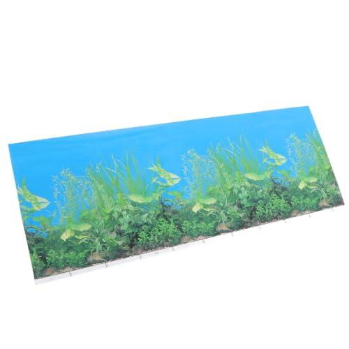 DOITOOL Fondo de Pecera de Doble Cara 3D para Acuario, Papel Azul
