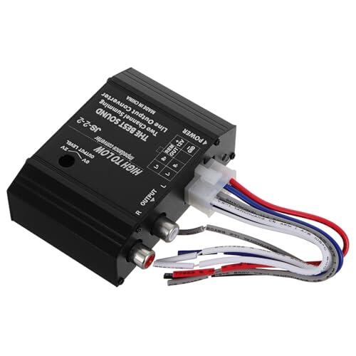 Convertidor de Audio para Coche Js22, Metal Negro, Alta a Baja