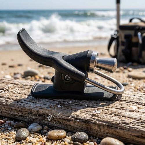 Hoppipola Mecanismo de disparador de surfcasting para un lanzamiento preciso, robusto plástico y metal para pesca de surf, compacto, 6 x 3,8 cm, color negro