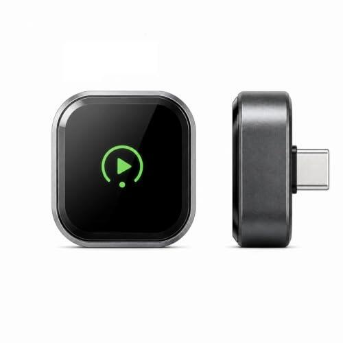 2 en 1 Adaptador CarPlay Inalámbrico y Android Auto, Compacto y Estable Conexión con Bluetooth 5.3 y WiFi 6 de 2,4/5,8 GHz, USB-A con Adaptador Type-C, Plug & Play, Pack 2u