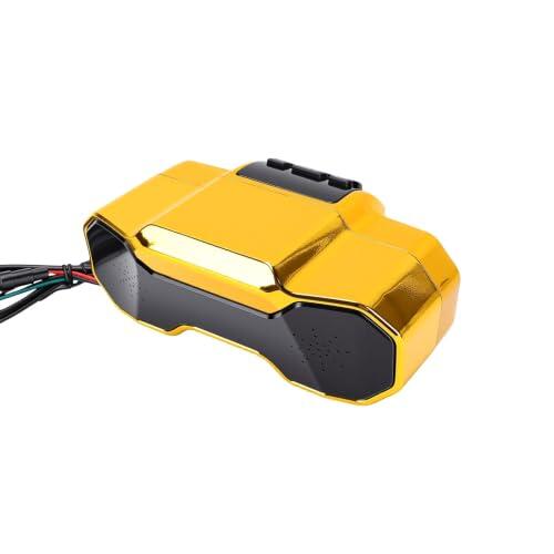 Cryfokt Altavoz de Moto Bluetooth con Subwoofer y Reproductor MP3 | Resistente a la intemperie, sonido de alta fidelidad, soporte ajustable