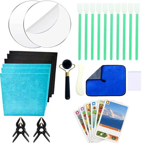 Genérico Card Cleaning Kit - 26 Piece Trading Card Care Set | Flattening Grading Tool, Card Fixing Kit for Home Offices Sports Collector Trade Show Wallet Credit Photocard