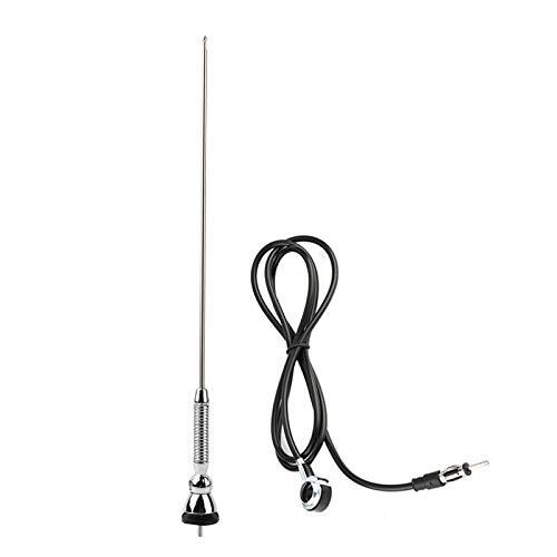 Akozon Antena de Coche, Antena Aérea con Base Giratoria de 180 Grados, | Varilla de Resorte de Goma, Radio AM/FM, Montaje en Techo o Guardabarros