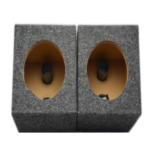 Naroote Caja de Subwoofer Individual Gris Madera Gabinete Ventilado para